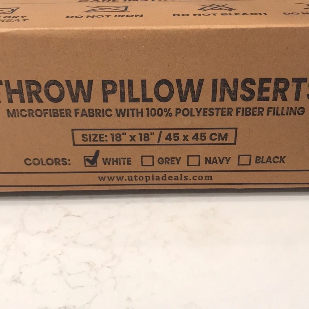 New in box Utopia Bedding Throw Pillow Inserts - White (2 Pack)